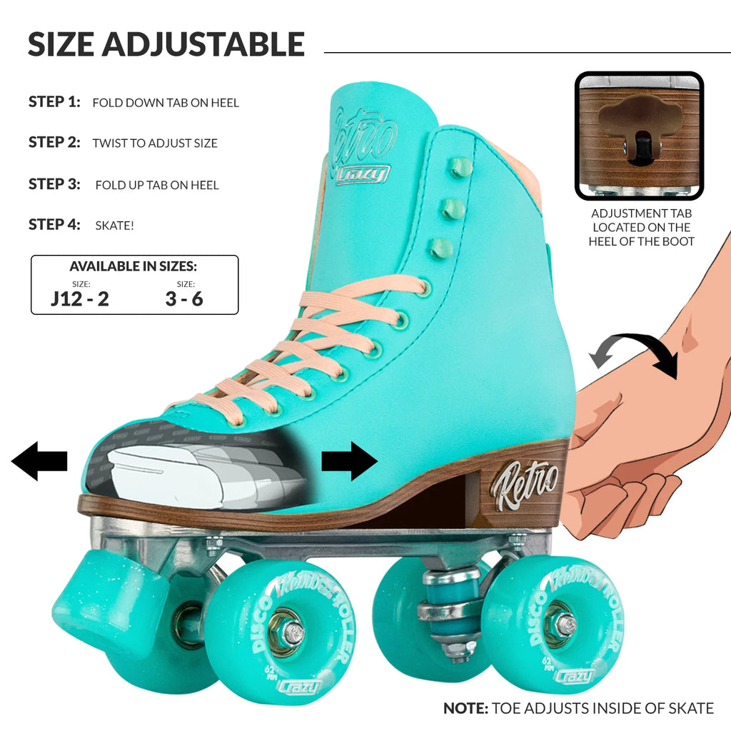 RETRO - SIZE ADJUSTABLE ROLLER SKATES – Daisies & Pancakes RETRO - SIZE ADJUSTABLE ROLLER SKATES – Daisies & Pancakes