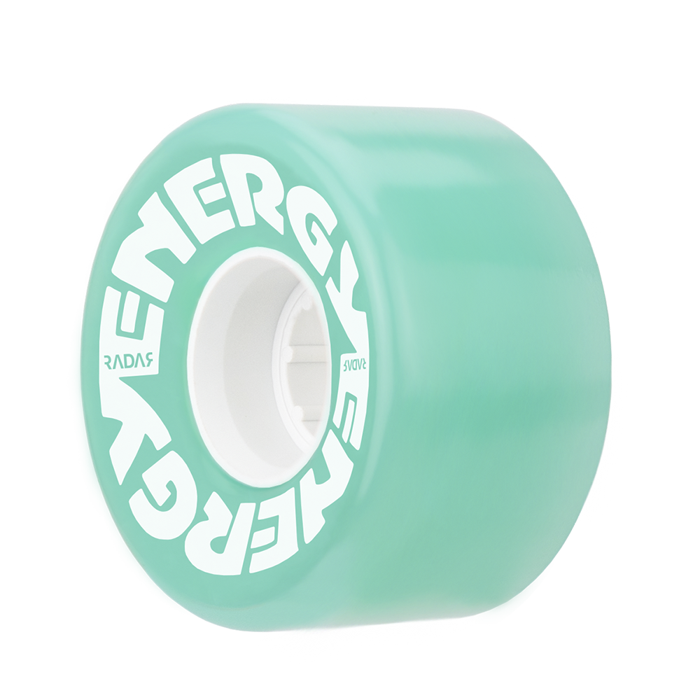 thumbnail image 2 of Radar Energy 57 Roller Skate Wheels - 4 Pack 78A 31x57mm Outdoor Skate Wheels In Aqua Color 2 of 12
